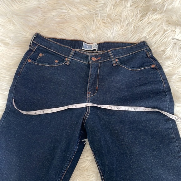 Signature Levi Strauss dark Wash at waist boot cut flare leg misses 12 short - Picture 15 of 16
